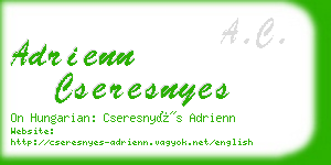 adrienn cseresnyes business card